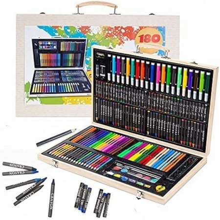 حقيبة الألوان الخشبية 🎨🖌️🖍️🖼️