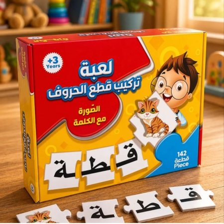 لعبة تركيب قطع الحروف