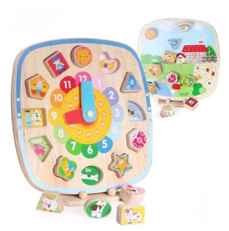 Wooden Block Clock