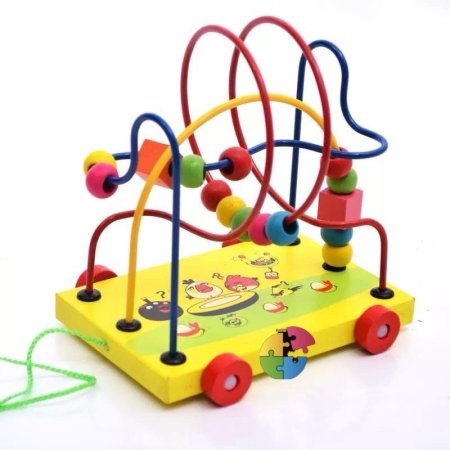 عربة الحيوانات التعليمية بالخرز