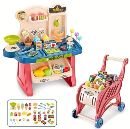 متجر مع عربة التسوق